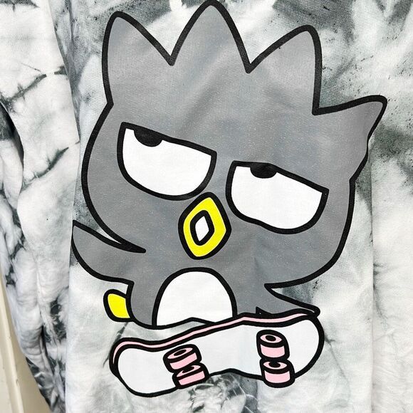 Badtz-Maru Skateboard Tie-Dye Sweatshirt Gray Size Large - Picture 3 of 6